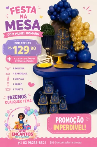 Festa na mesa com mesa orgânica