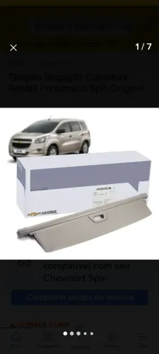 Vendo tampão cortina porta malas Chevrolet spin 