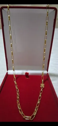 Corrente de ouro 18k 70 centímetros