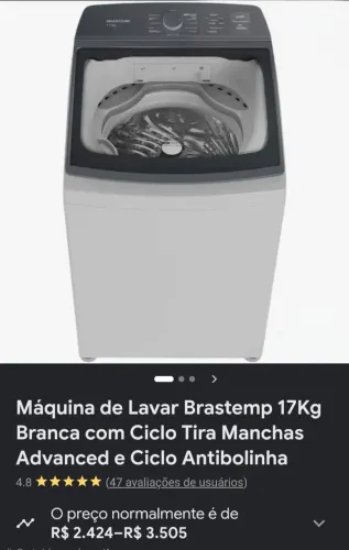Lavadora Brastemp 17kg 220v