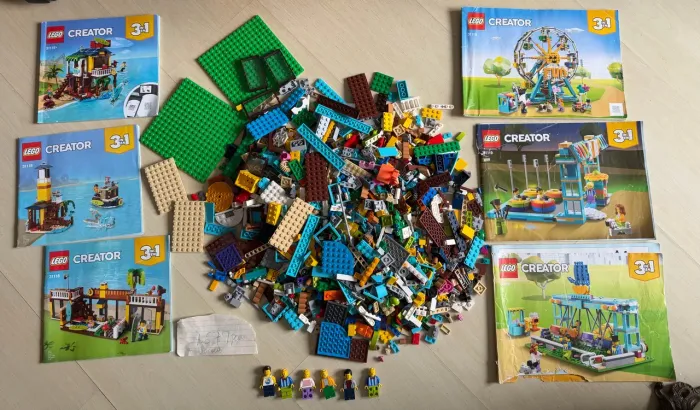 Kit com dois Lego (casa na praia roda gigante)