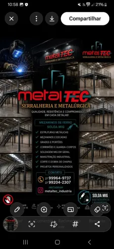 Metaltec serralheria metalúrgica
