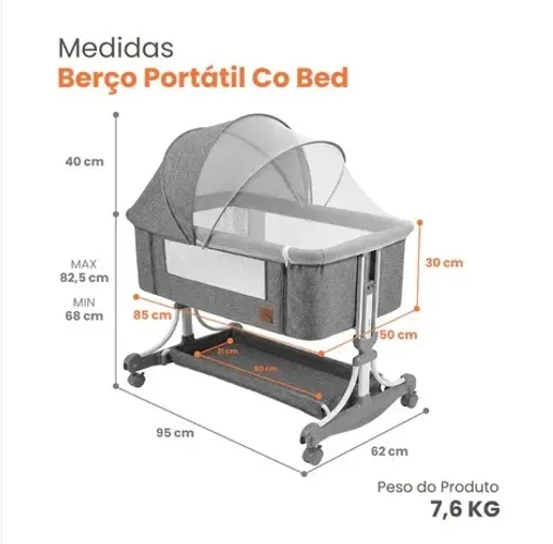 Berço Portátil Novo