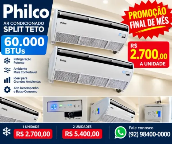 Ar-Condicionado Philco Piso Teto 60.000 BTUs - Seminovo