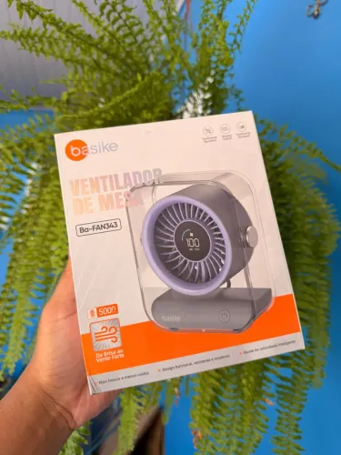 Ventilador portátil recarregável - basike 