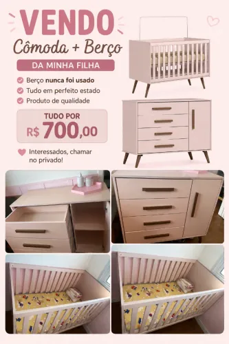 Berço e cômoda