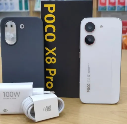 Poco X8 Pro branco novinho, completo, 256GB, carregador 100W