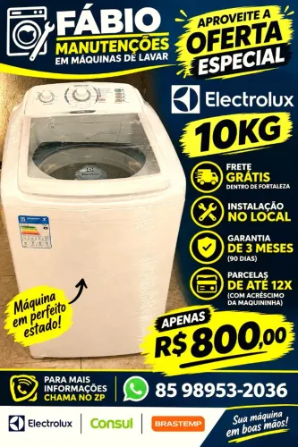 máquinas de lavar roupas Electrolux 10kg