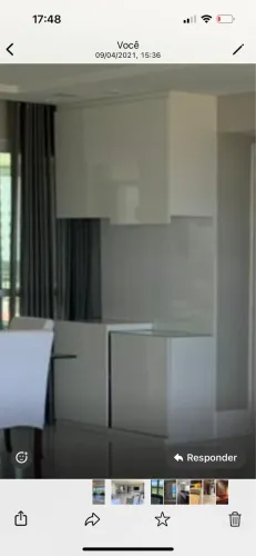 Móvel Buffet rm laca branca com painel 