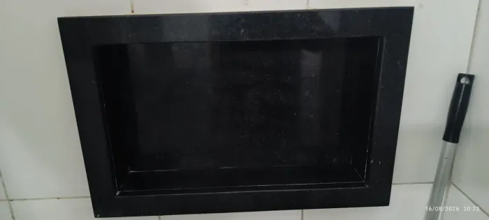 Nicho de banheiro cor preto São Gabriel tamanho 60 cm x 40 cm  por 10 cm