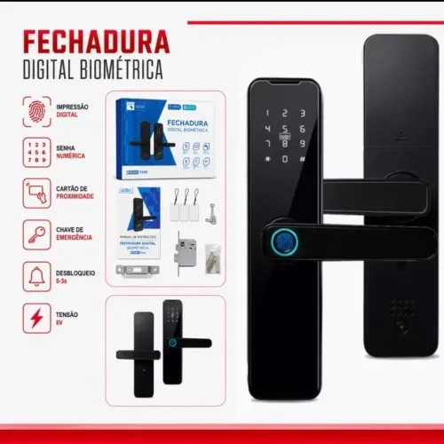 Fechadura eletrônica Digital Biometria
