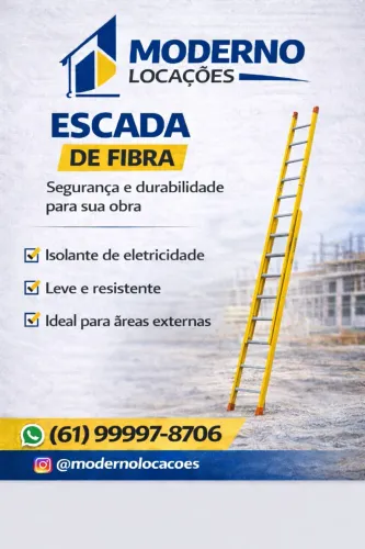 ESCADA PARA OBRA E MANUTENÇÃO - ALUGUEL