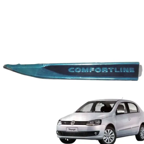 Emblema Adesivo Lateral Do Volkswagen Voyage Comfortline Prateado