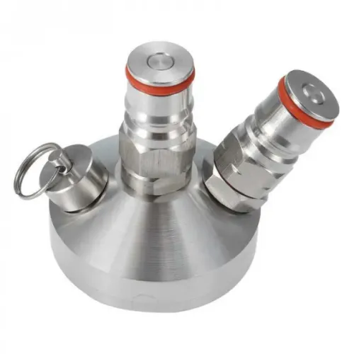 Válvula Ball Lock Dupla Para Keg Barril Growler - Realengo