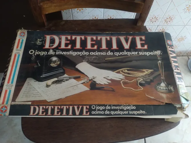 Jogo detetive antigo falta peças conforme as fotos
