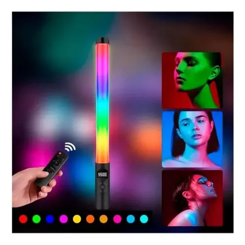 Bastão de Luz LED RGB 50cm para Vídeos e Fotos em Estúdio Kreativo Ultimas unidades