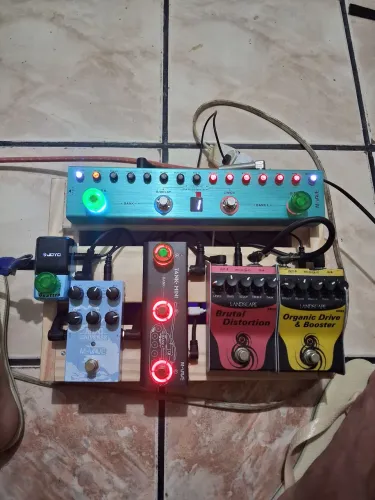 SETUP DE PEDAIS completo !(board,cabos,fontes e pedais)