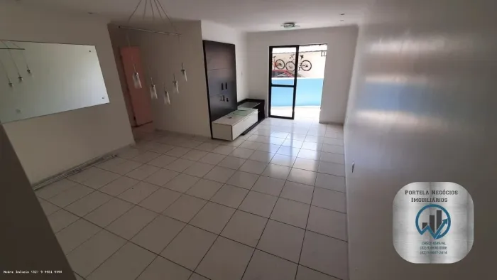 Apartamento para Locação em Maceió, Gruta de Lourdes, 3 dormitórios, 1 suíte, 2 banheiros,