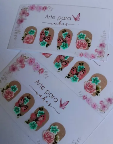Adesivos artesanais de unhas
