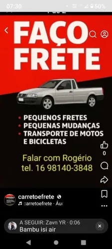 Carretos e frete rápido 