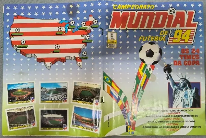 ALBUM FIGURINHAS COPA DO MUNDO 1994 - USA - Completo, bem novinho,  sem detalhes