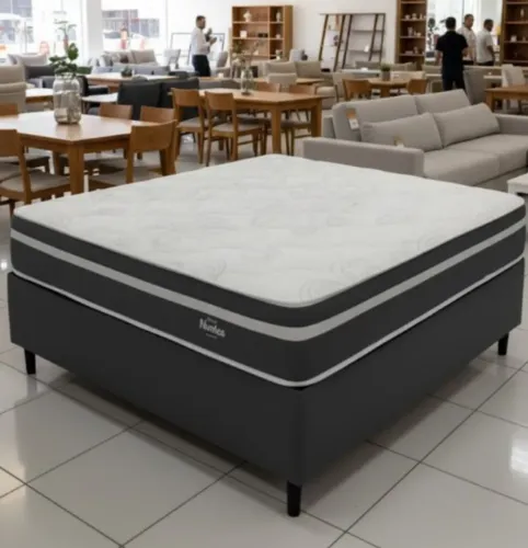 CAMA BOX COM MOLAS ENSACADAS 