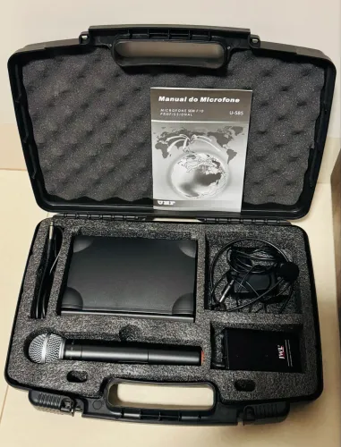 Microfone profissional sem fio 