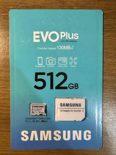 Cartão de memória Samsung EVO Plus 512G Micro SD SDXC C10 U3 A2V30 4K UHD Card