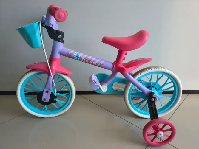 Bicicleta rodinhas infantil Stitch da Nathor 