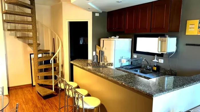 Flat duplex para locação mobiliado no Place Vendôme | Campo Belo | 1 dormitório | 1 vaga