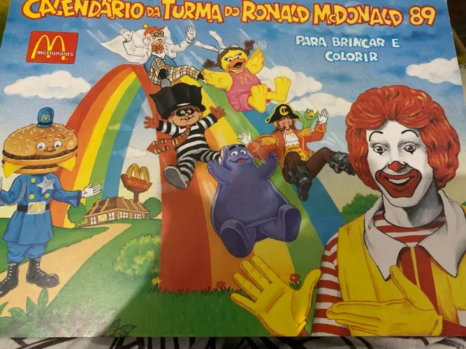 McDonalds-p/colecionador-Raro Calendário da Turma do Ronald McDonald 89 - NOVO