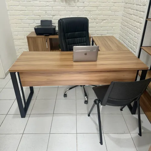 Mesa em L estação de trabalho grande