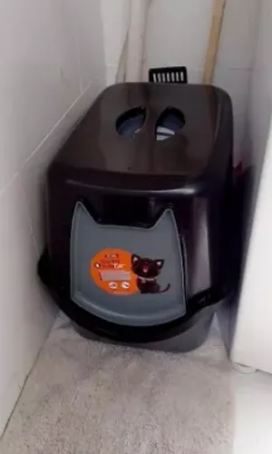 Caixa Areia Fechada Banheiro Toalete Sanitário Gato Antiodor Durapets