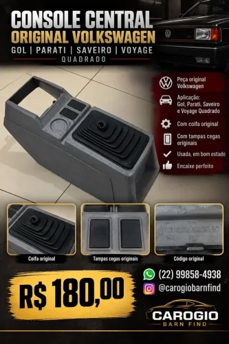 Console Central Original Vw Gol/Saveiro/Parati/Voyage Quadrado
