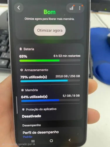 Samsung Galaxy S23 FE 256GB Cinza - Excelente Estado