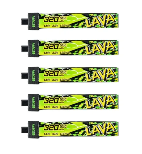 Bateria 1s LAVA II 320mAh 95c LiHV *não LiPO* (Air65, Merteor65) pack com cinco unidades