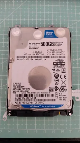 HD Western Digital Blue 500GB, 2.5", SATA III, 5400RPM - Wd5000lpzx