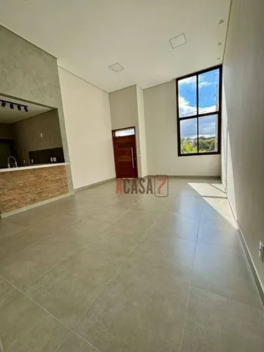 Casa Térrea, gourmet integrado, quintal espaçoso, moderna, quintal amplo - Condomínio Gram