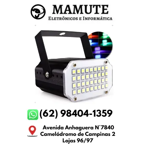 Strobo Com Sensor Ritmico 24 Leds Bivolt Festa Dj Iluminaçao