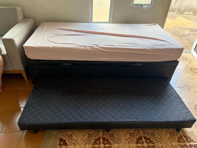 Cama box baú com auxiliar