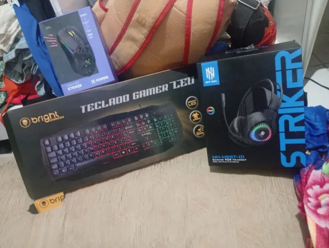 Teclado gamer mouse gamer e headset gamer
