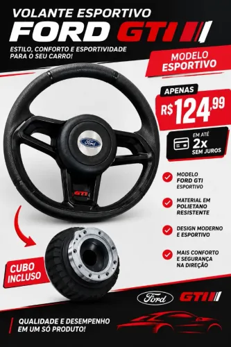 Volante Ford GTI esportivo