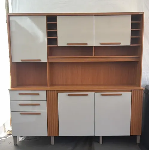 Armário de cozinha catar 6 portas espaço p/microondas novo a pronta entrega
