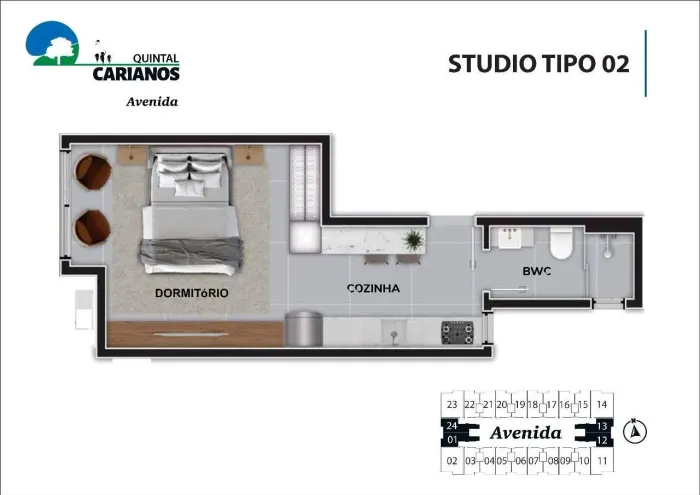Apartamento 1 quarto Carianos Florianópolis Quintal Carianos - Avenida