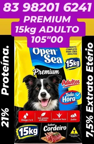 Ração Open Sea CORDEIRO 10kg/15kg/ 25kg Adulto/Filhote 