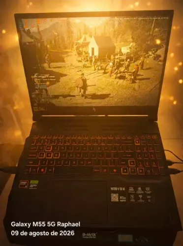 Notebook Gamer Acer Nitro V16 AI Ryzen 5 RTX 5050 8gb ddr7 memória 32gb ram dd5 SSD 512GB