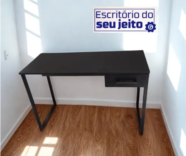 Birô com Gaveta 1,1M Mesa Industrial Reforçada Multiuso para Estudo Computador Escritório