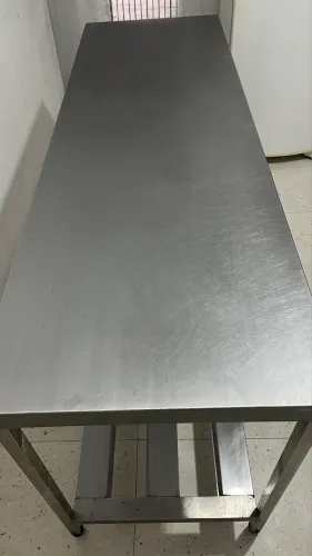 Bancada inox semi nova 1,87x60x90