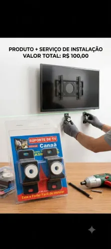 Suporte fixo de tv + instalação