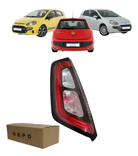 Lanterna Esquerda Punto 2013 2014 2015 2016 2017 Led Esquerdo/motorista Vermelho